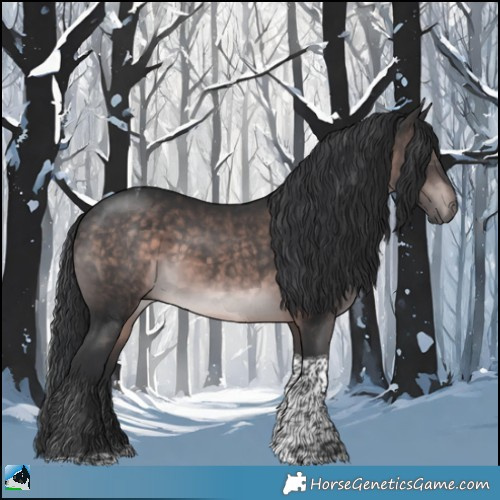 Horse Color:Platinum Brown Tobiano Rabicano 
