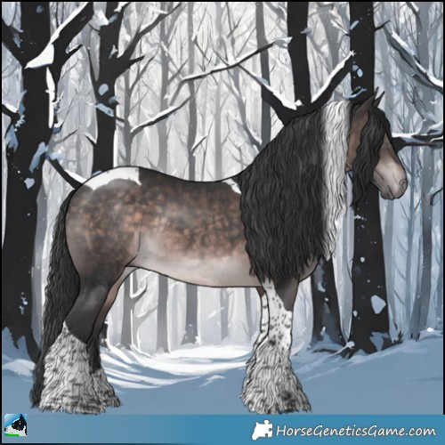 Horse Color:Platinum Brown Tobiano Rabicano 