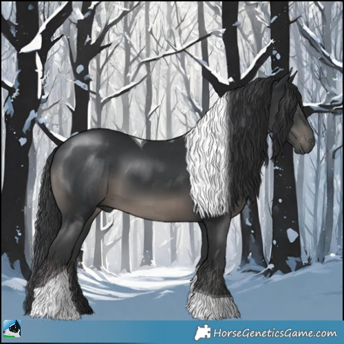 Horse Color:Platinum Black Tobiano 