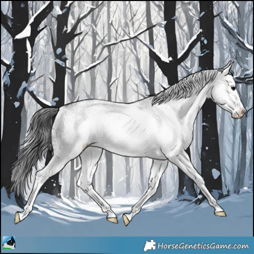 Horse Color:White Spotted Black Ice Sabino Splash Rabicano 