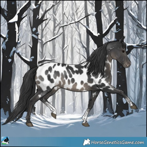 Horse Color:Black Sabino Near Leopard Rabicano 