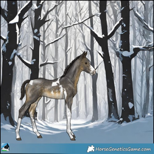 Horse Color:Buckskin Mushroom Sabino Tobiano 