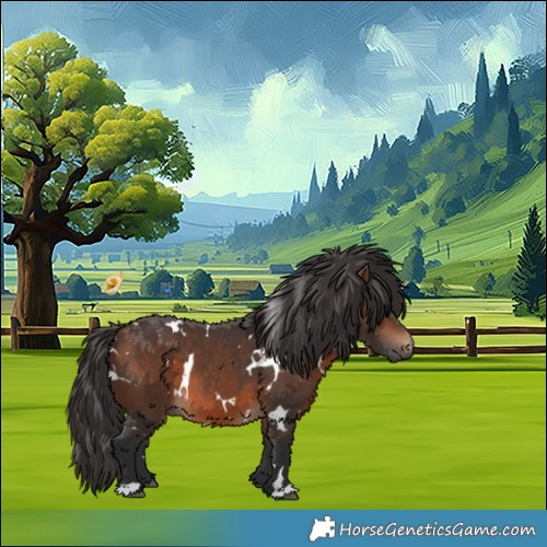 Horse Color:White Spotted Brown 