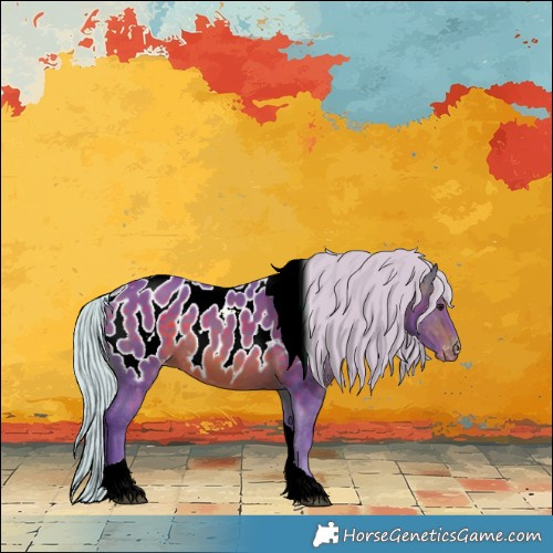 Horse Color:Watercolor Silver Brown Tobiano Blanket 