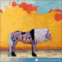 Horse Color:Watercolor Silver Brown Tobiano Appaloosa 