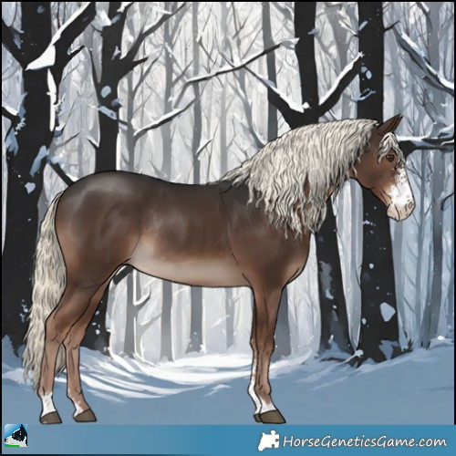 Horse Color:Liver Chestnut Mushroom Sabino Rabicano 