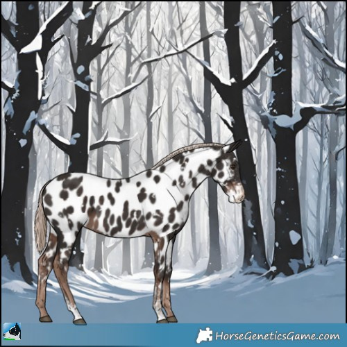 Horse Color:White Spotted Liver Chestnut Mushroom Sabino Appaloosa 