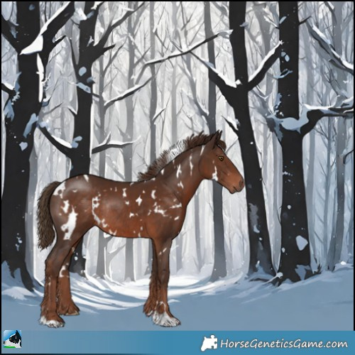 Horse Color:White Spotted Liver Chestnut Rabicano 
