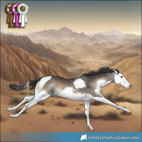 Horse Color:Smoky Blue Onyx Splash Tobiano 