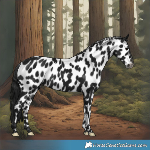 Horse Color:Gray Black Appaloosa