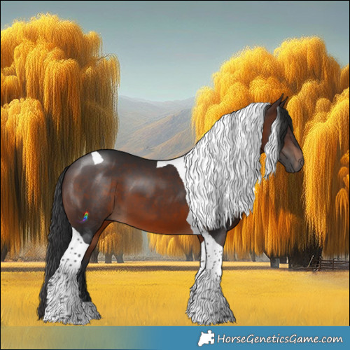 Horse Color:Brown Tobiano 