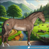 Horse Color:Liver Red Dun Brindle 