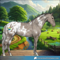 Horse Color:White Spotted Silver Grullo Blanket Rabicano 
