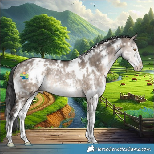 Horse Color:White Spotted Brown Dun Sabino Appaloosa Rabicano 