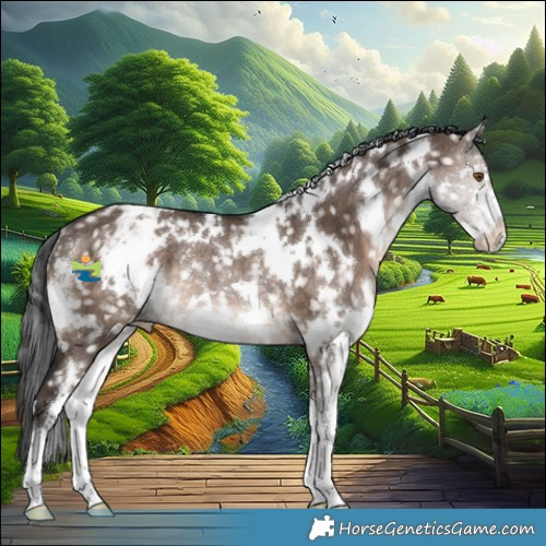 Horse Color:White Spotted Brown Dun Sabino Appaloosa Rabicano 