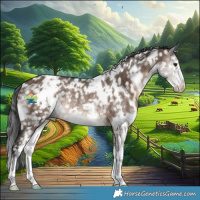 Horse Color:White Spotted Brown Dun Sabino Blanket Rabicano 