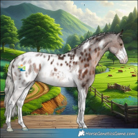 Horse Color:Silver Brown Sabino Tobiano Near Leopard Rabicano 