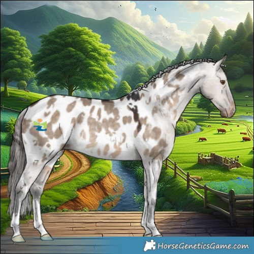 Horse Color:White Spotted Brown Dun Appaloosa Rabicano 