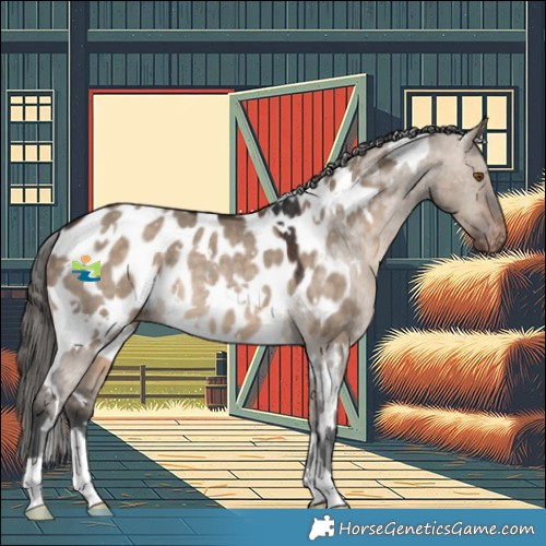 Horse Color:White Spotted Brown Dun Appaloosa Rabicano 