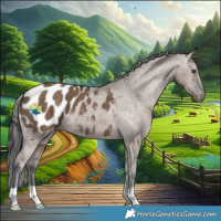 Horse Color:Liver Red Dun Appaloosa Brindle
