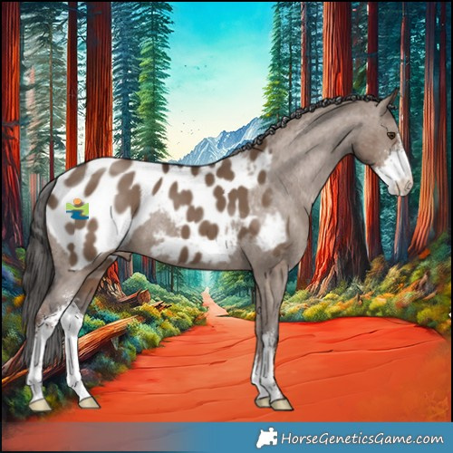 Horse Color:Liver Red Dun Sabino Appaloosa 