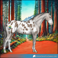 Horse Color:Liver Red Dun Sabino Appaloosa 