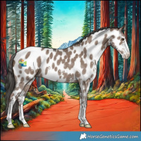 Horse Color:Liver Red Dun Sabino Near Leopard 