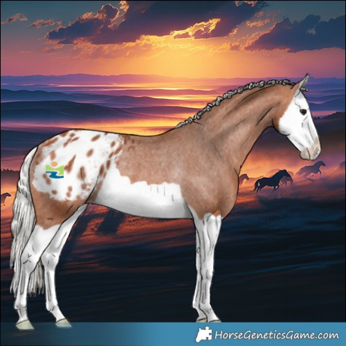 Horse Color:Silver Bay Splash Appaloosa Rabicano 