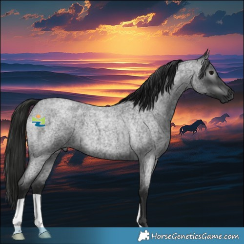 Horse Color:Gray Blue Roan 