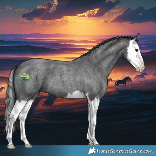 Horse Color:Blue Roan Splash 