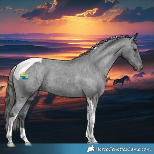 Horse Color:Black Tobiano Appaloosa Rabicano 