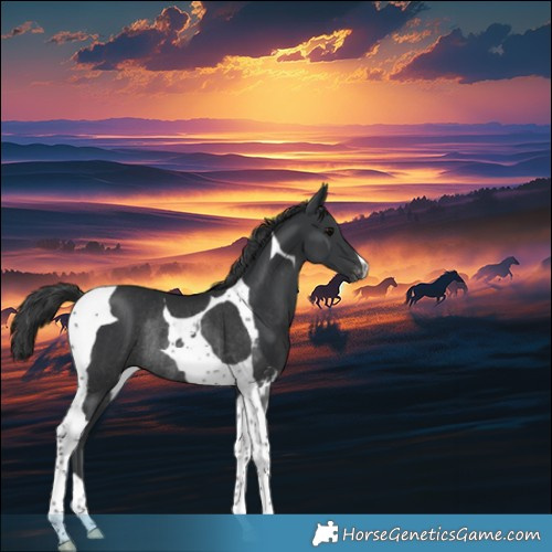 Horse Color:Black Tobiano Appaloosa Rabicano 