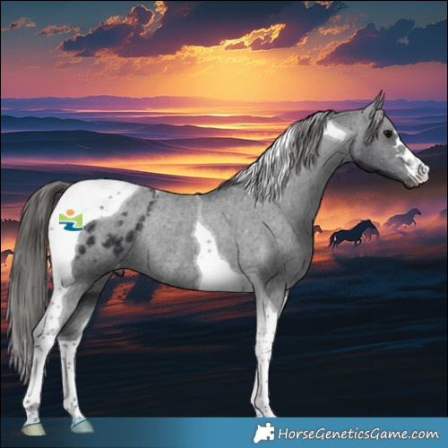 Horse Color:Black Tobiano Appaloosa Rabicano 
