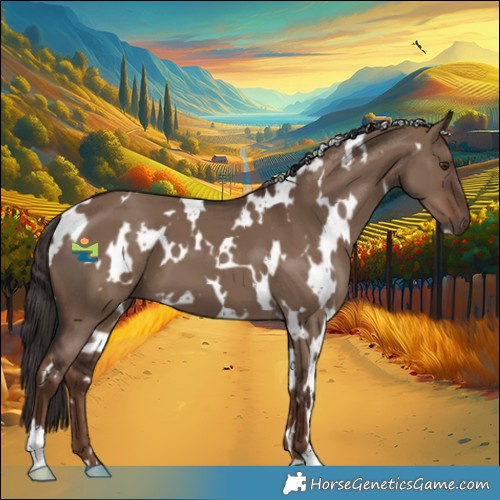 Horse Color:White Spotted Liver Red Dun 