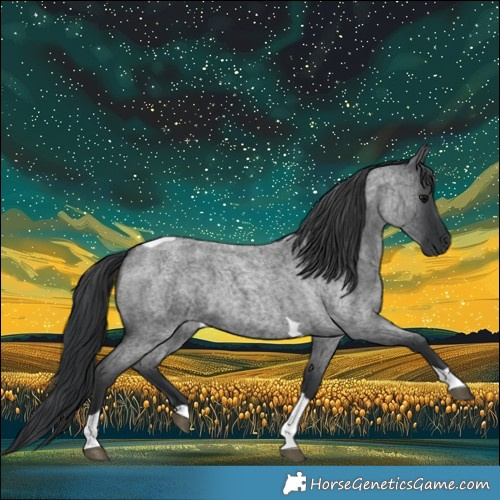 Horse Color:Blue Roan Tobiano 