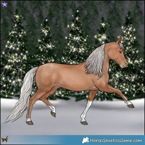 Horse Color:Silver Black Pearl Tobiano 