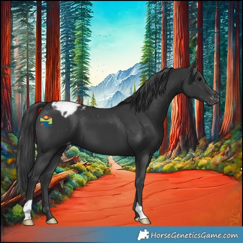 Horse Color:Black Appaloosa 