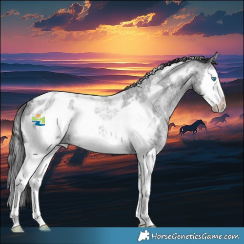 Horse Color:White Spotted Blue Roan Splash Frame Appaloosa Rabicano 