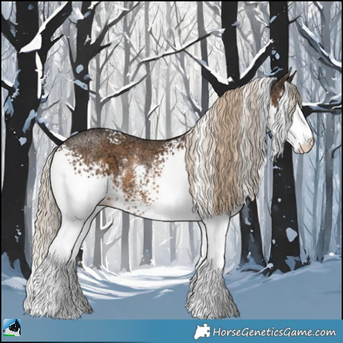 Horse Color:White Spotted Chocolate Palomino Ice Sabino Rabicano 