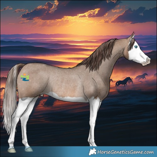 Horse Color:Brown Dun Splash Appaloosa Rabicano 