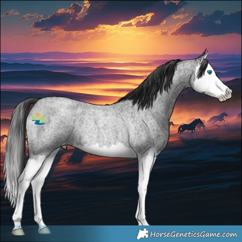 Horse Color:Blue Roan Splash Appaloosa Rabicano 
