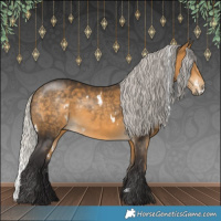 Horse Color:White Spotted Silver Buckskin