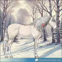 Horse Color:Silver Perlino Dun 