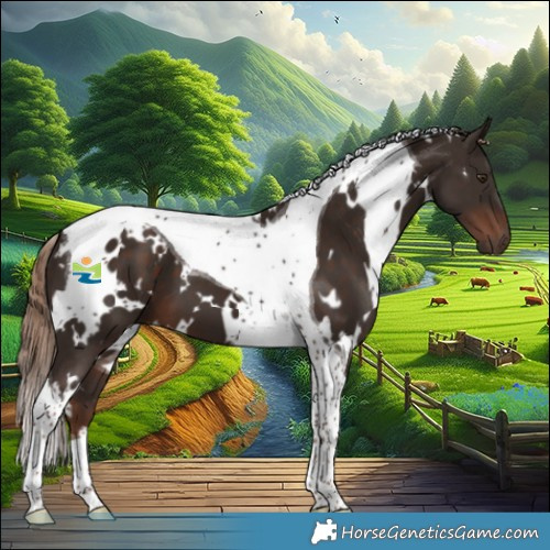 Horse Color:White Spotted Liver Chestnut Tobiano 