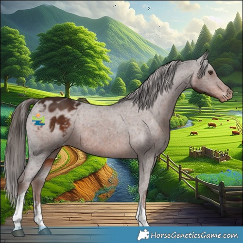 Horse Color:Liver Chestnut Sabino Tobiano Appaloosa 