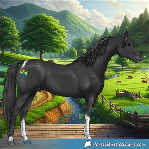 Horse Color:Black Tobiano Appaloosa 