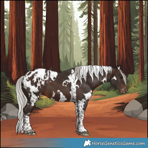 Horse Color:White Spotted Silver Brown Tobiano Appaloosa 
