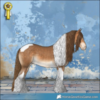 Horse Color:Gray Perlino Tobiano 