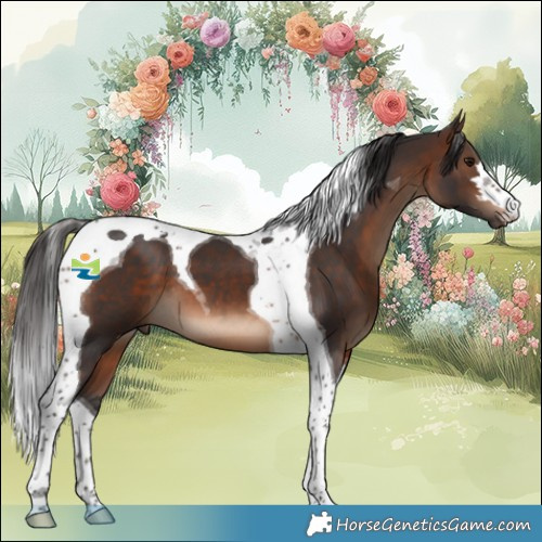Horse Color:Brown Tobiano 