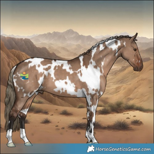Horse Color:White Spotted Liver Red Dun 